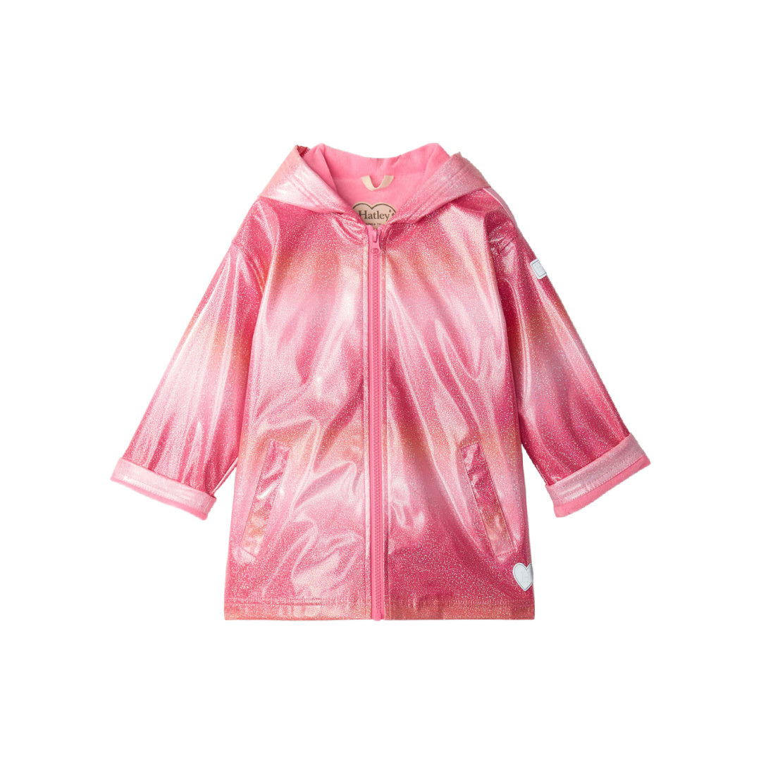 HATLEY SUMMER STRIPE SPARKLE RAIN JACKET Juno Kid's Clothes
