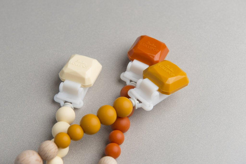 LOULOU LOLLIPOP GOLDEN GLOW COLOUR POP PACIFIER CLIP Juno Kid's Clothes