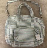Pehr - weekender stripes away diaper bag - new without tags - colour deep sea