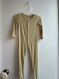 Preloved - Kyte baby - footies- 12-18 - play condition(stain on sleeve) - wheat
