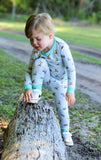 Little Ridley Baby - Iguana two piece long sleeve pj set
