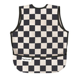 TINY TWINKLE APRON BIB - BLACK CHECKERS