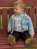 Little Ridley Baby - Iguana two piece long sleeve pj set