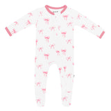 KYTE ZIPPERED FOOTIE IN BOWS