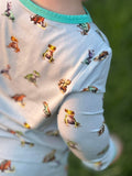 Little Ridley Baby - Iguana two piece long sleeve pj set