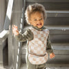 TINY TWINKLE APRON BIB - BROWN CHECKERS