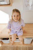 Trucs d'enfants - Grow With Me Wide Shorts | Lavender Macaron Flowers