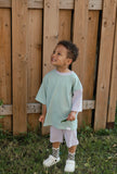 Trucs d'enfants - Oversized T-Shirt | Two-Tone - Minted Sage