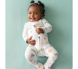 KYTE ZIPPERED FOOTIE IN VERY HUNGRY CATERPILLAR