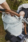 Pehr - weekender stripes away diaper bag - new without tags - colour deep sea