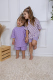 Trucs d'enfants - Grow With Me Wide Shorts | Lavender Macaron Flowers