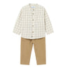 MAYORAL BABY CHECK SHIRT AND PANT SET