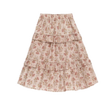 RYLEE + CRU RUFFLE MIDI SKIRT - FRENCH GARDEN