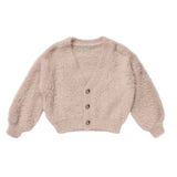 RYLEE + CRU FUZZY CARDIGAN - BLUSH