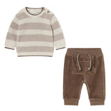 MAYORAL BABY STRIPED SWEATER + SOFT CORDUROY PANT