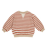 RYLEE + CRU CREWNECK SWEATER - POPPY STRIPE