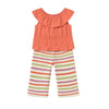 MAYORAL BABY CROCHET TROUSERS AND TOP SET - CARROT