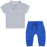 NOPPIES BABY BLUE STRIPE SET - 'OKAYA + OCRE'