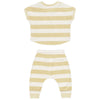 QUINCY MAE BABY TERRY TEE SET - YELLOW STRIPE