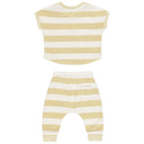 QUINCY MAE BABY TERRY TEE SET - YELLOW STRIPE