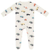 KYTE ZIPPERED FOOTIE - VINTAGE TRUCK
