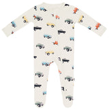 KYTE ZIPPERED FOOTIE - VINTAGE TRUCK