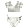 RYLEE + CRU CROPPED RASH GUARD SET - EUCALYPTUS CHECK