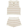 QUINCY MAE BABY TAYLOR KNIT SET - OAT KNIT STRIPE