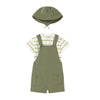 MAYORAL BABY 3 PIECE DUNGAREES SET - SAGE