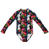 HEADSTER 'OASIS BIRDS' L/S SWIMSUIT