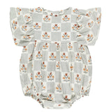 RYLEE + CRU KALEA ROMPER - GARDEN GRID