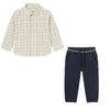 MAYORAL BABY CHECKERED SHIRT AND JOGGER SET