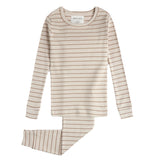 PETIT LEM DUNE STRIPED RIB PJ SET