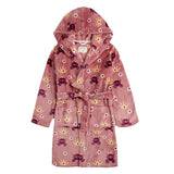 PETIT LEM PRINCESS PRINT PLUSH HOODED ROBE