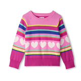 HATLEY RAINBOW STRIPE RAGLAN PULLOVER SWEATER