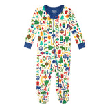 HATLEY FALALA COTTON FOOTED COVERALL - BLUE