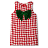 HATLEY BIG BOW HOUNDSTOOTH DRESS