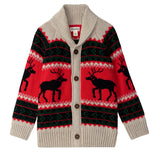 HATLEY HOLIDAY ELKS SHAWL COLLAR CARDIGAN