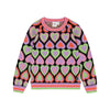 DEUX PAR DEUX KNIT SWEATER - JAQUARD HEARTS