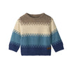 HATLEY BABY BLUE COMBO CREW NECK KNIT SWEATER