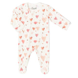 COCCOLI BABY MODAL ZIPPER FOOTIE - HEARTS