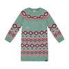 DEUX PAR DEUX KNIT DRESS - NORWEGIAN JACQUARD MINT