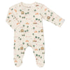 COCCOLI BABY MODAL ZIPPER FOOTIE - BEIGE FARM