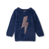 HATLEY METALLIC LIGHTENING FURRY GRAPHIC SWEATER