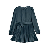 MAYORAL TWEEN PLEATED CREPE DRESS - NIGHT