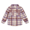 DEUX PAR DEUX ZIP FRONT SHERPA PLAID OVERSHIRT SHACKET