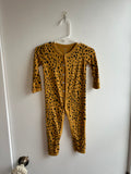Preloved - Kyte baby - romper - 6-12- very good used condition - marigold leopard