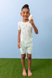 KYTE Short Sleeve Pajamas in Mint Ice Cream