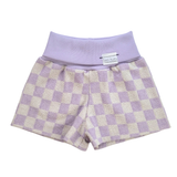 Trucs d'enfants - Grow With Me Wide Shorts | Lavender Macaron Checkered