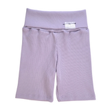 Trucs d'enfants - Grow With Me Biker Shorts | Lavender Macaron Rib